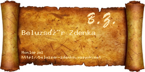 Beluzsár Zdenka névjegykártya